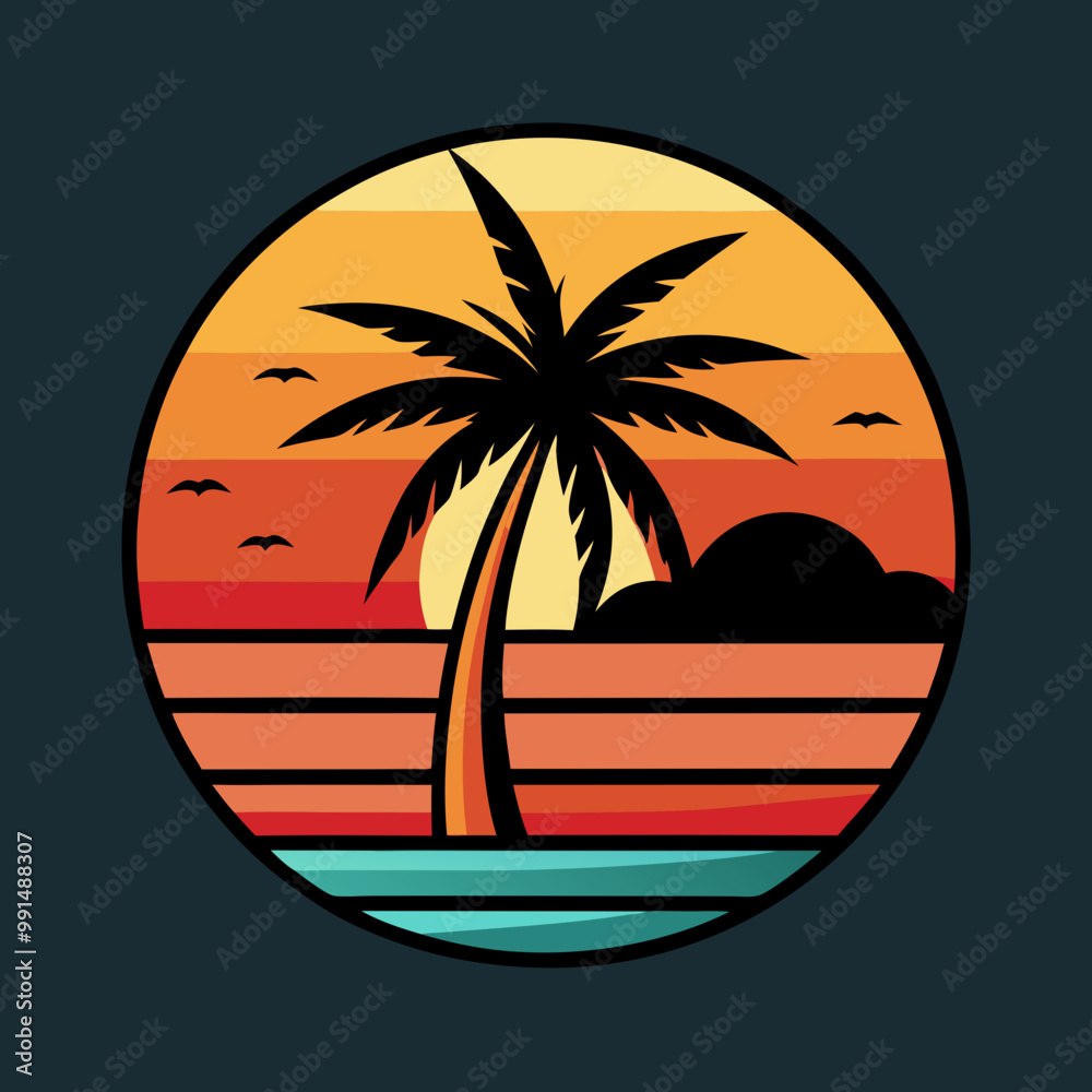 Obraz premium tropical island with palm trees