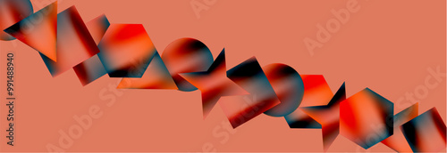 Fluid color geometric shapes abstract background. Vector Illustration For Wallpaper, Banner, Background, Card, Book Illustration, landing page