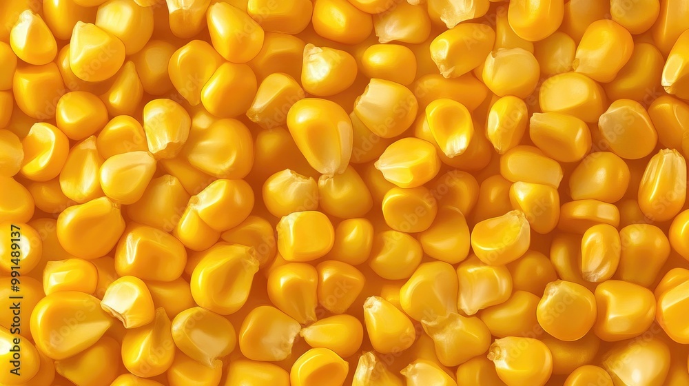 Seamless texture pattern of fresh corn kernels, with tileable and repeatable design, perfect for food-themed backgrounds Seamless texture pattern of fresh corn kernels, with tileable and repeatable design, perfect for food-themed backgrounds
