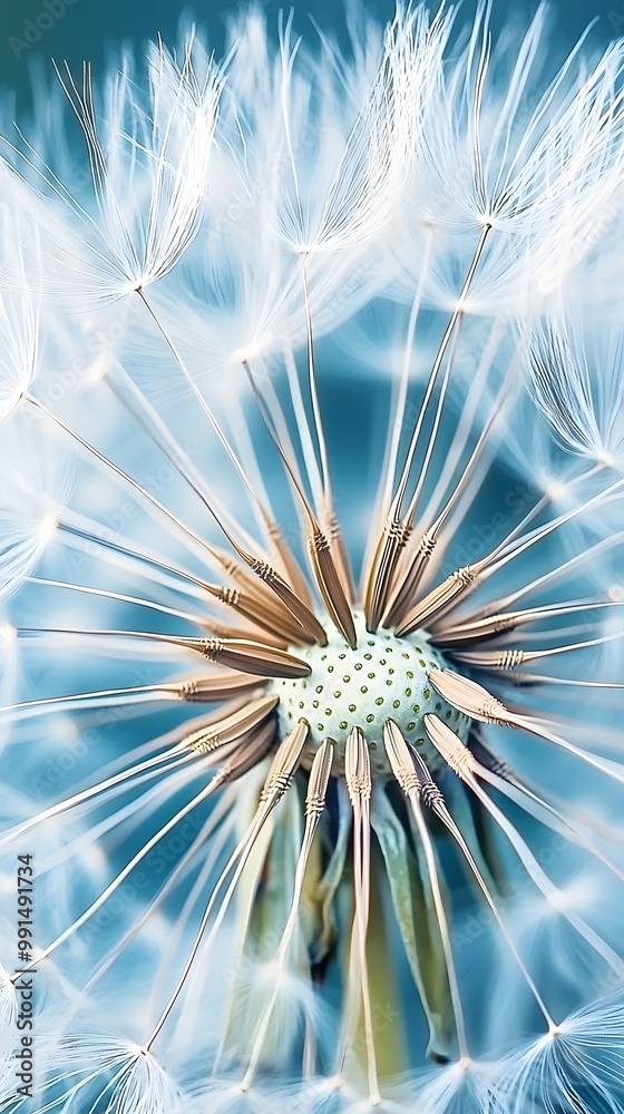 Naklejka premium A close-up of a dandelion flower