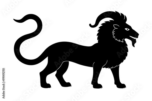 Chimera Fantasy Creature Silhouette Clipart photo