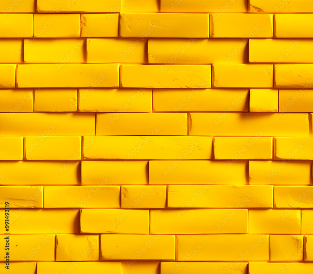 Obraz premium Seamless yellow wall pattern for modern design.