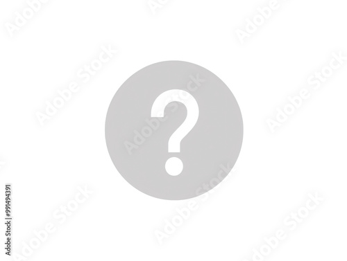 a white question mark in a grey circle