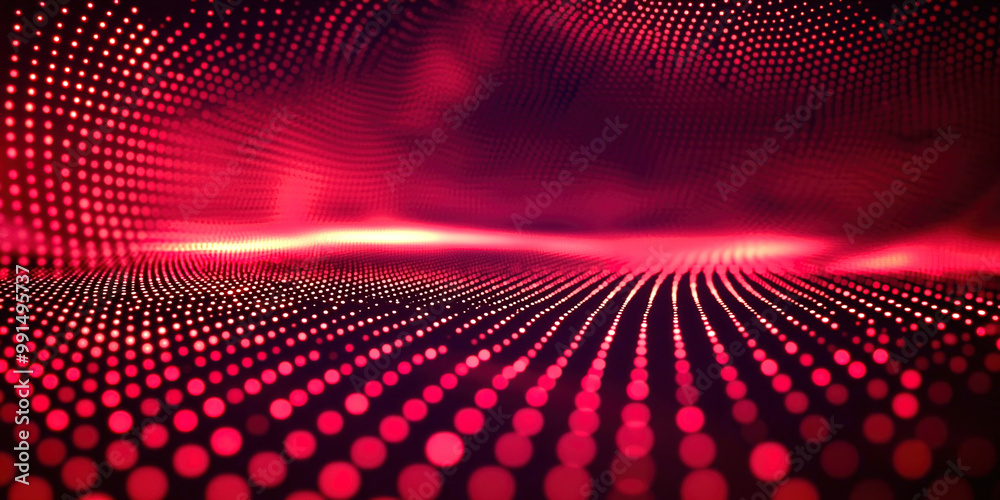Fototapeta premium A red background with many dots