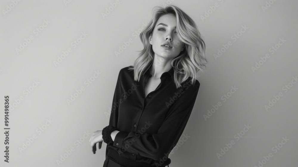 black and white portrait of a beautiful elegant woman black and white portrait of a beautiful elegant woman