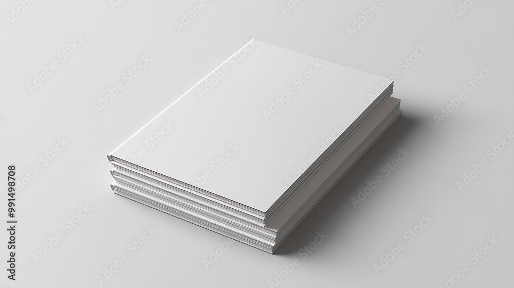 Blank portrait A4 brochure magazine isolated on gray changeable background white paper isolated on gray : Generative AI Blank portrait A4 brochure magazine isolated on gray changeable background white paper isolated on gray : Generative AI