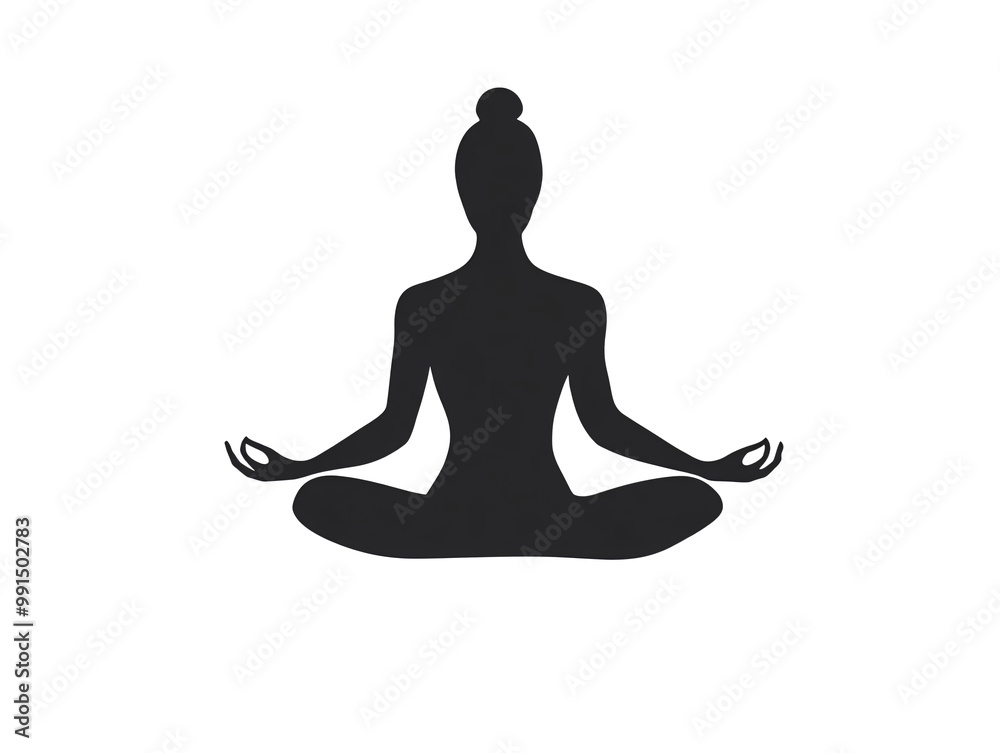 a silhouette of a woman sitting in a yoga pose a silhouette of a woman sitting in a yoga pose