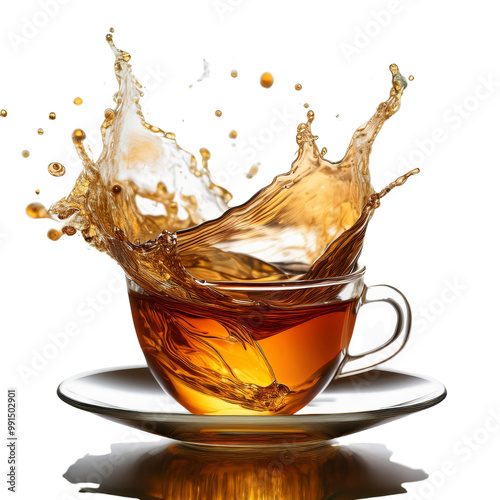 pouring tea into glass