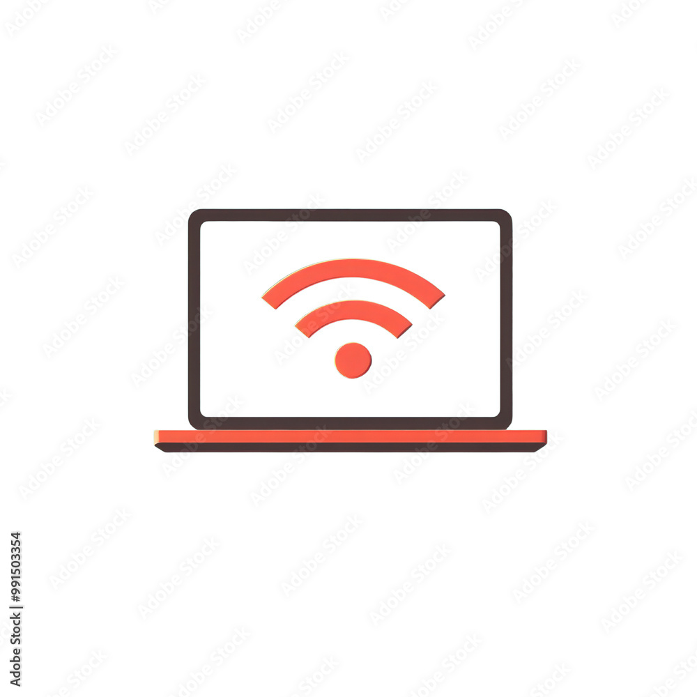 Wi-Fi icon representing wireless network communication and connection in a modern design Wi-Fi icon representing wireless network communication and connection in a modern design