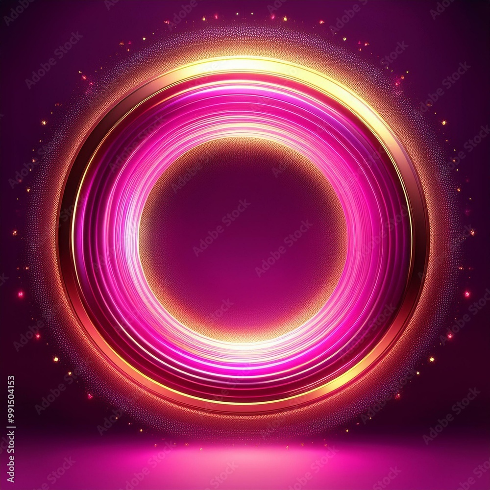 Black friday massive savings campaign. Bright pink illuminated circular pattern. Festive sale advertisement. Sparkling gold swirl. Arched pink lighting effect. Bright golden circle Black friday massive savings campaign. Bright pink illuminated circular pattern. Festive sale advertisement. Sparkling gold swirl. Arched pink lighting effect. Bright golden circle