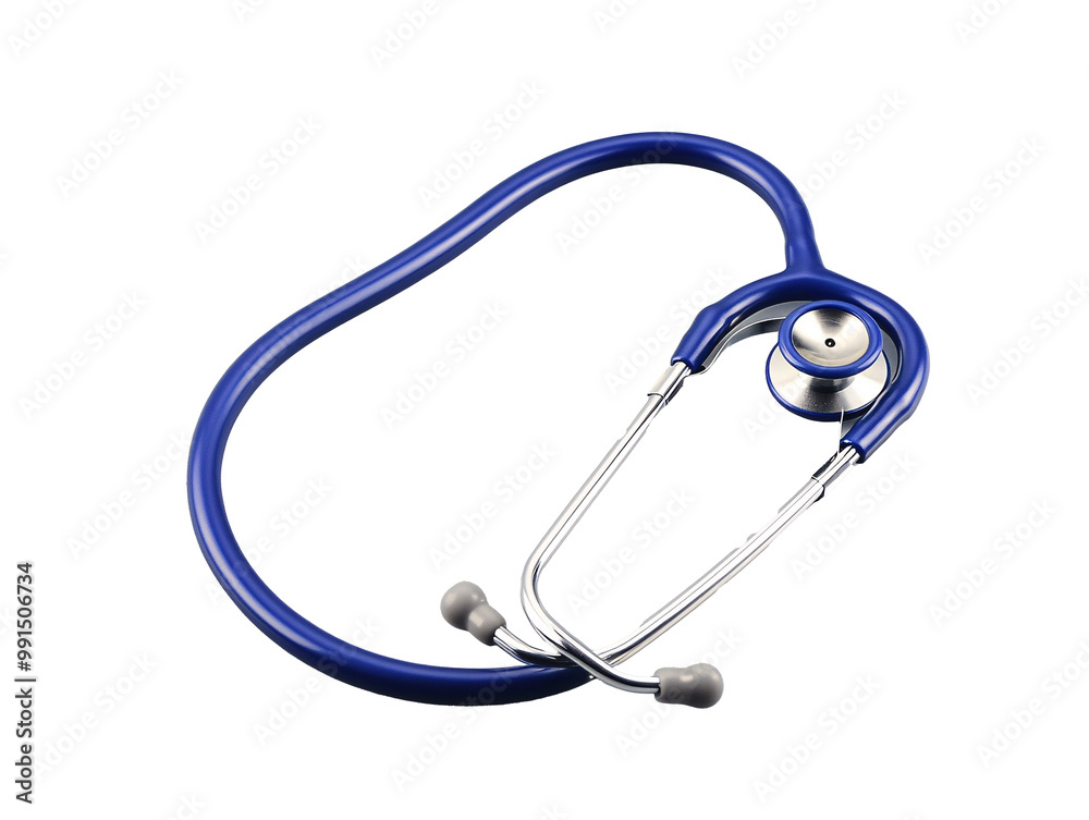 a blue stethoscope on a white background a blue stethoscope on a white background