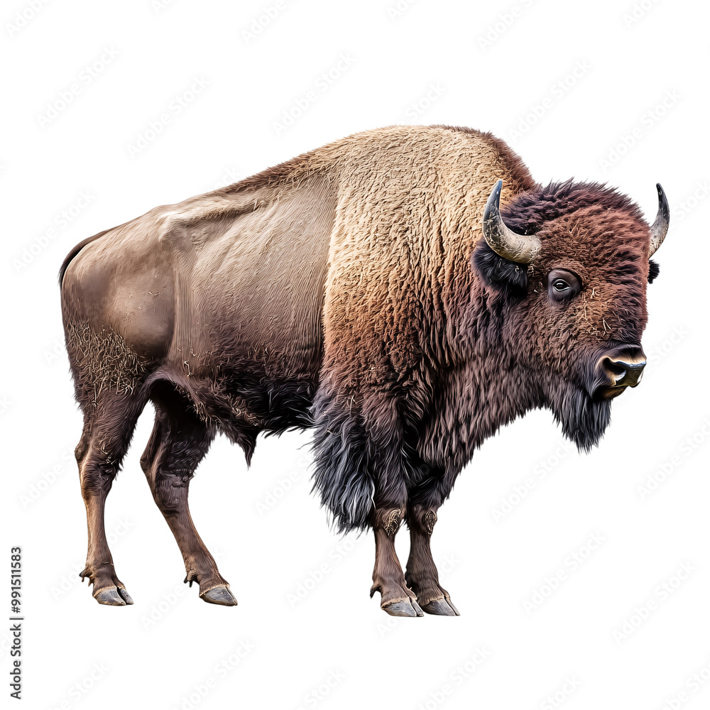 a bison with horns standing a bison with horns standing