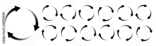 Circular Progress Loading Icons for UI and Web, All Keyframes Frames Buffering Circle Preloader, Animation GIF Ready at 12FPS