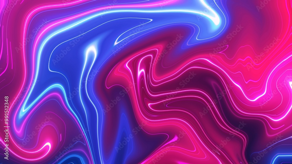 Abstract background of blue and pink neon light waves Abstract background of blue and pink neon light waves