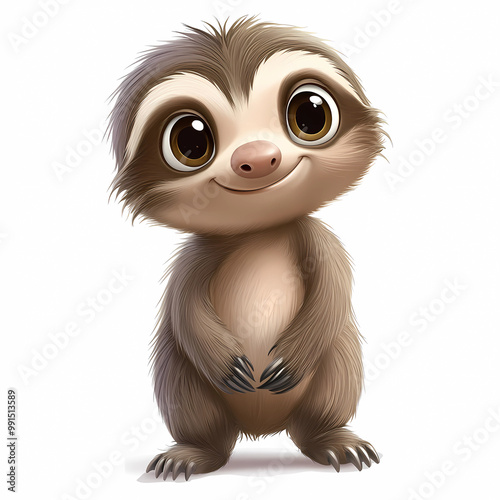 Cartoon baby Sloth