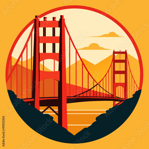 golden gate bridge silhouette