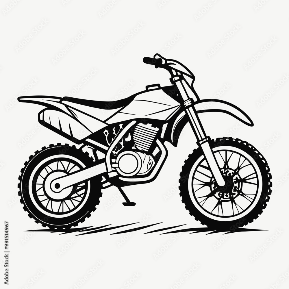 Fototapeta premium silhouette of a motorcycle