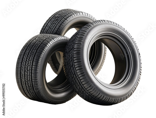 a group of tires stacked together