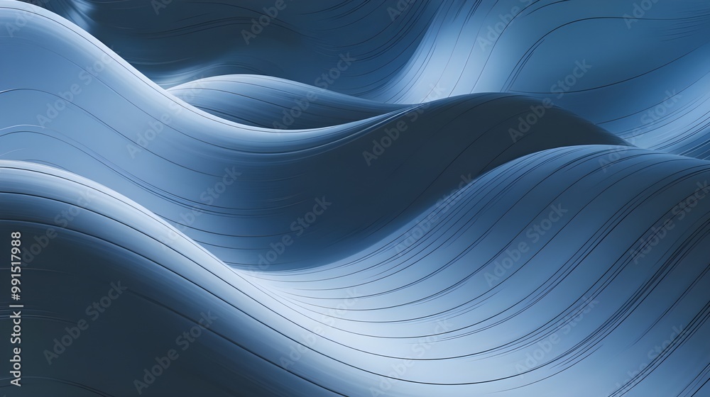 Abstract Blue Wavy Lines Background Abstract Blue Wavy Lines Background