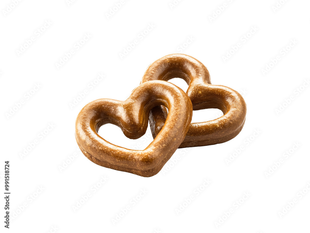 a couple of pretzels in the shape of a heart a couple of pretzels in the shape of a heart