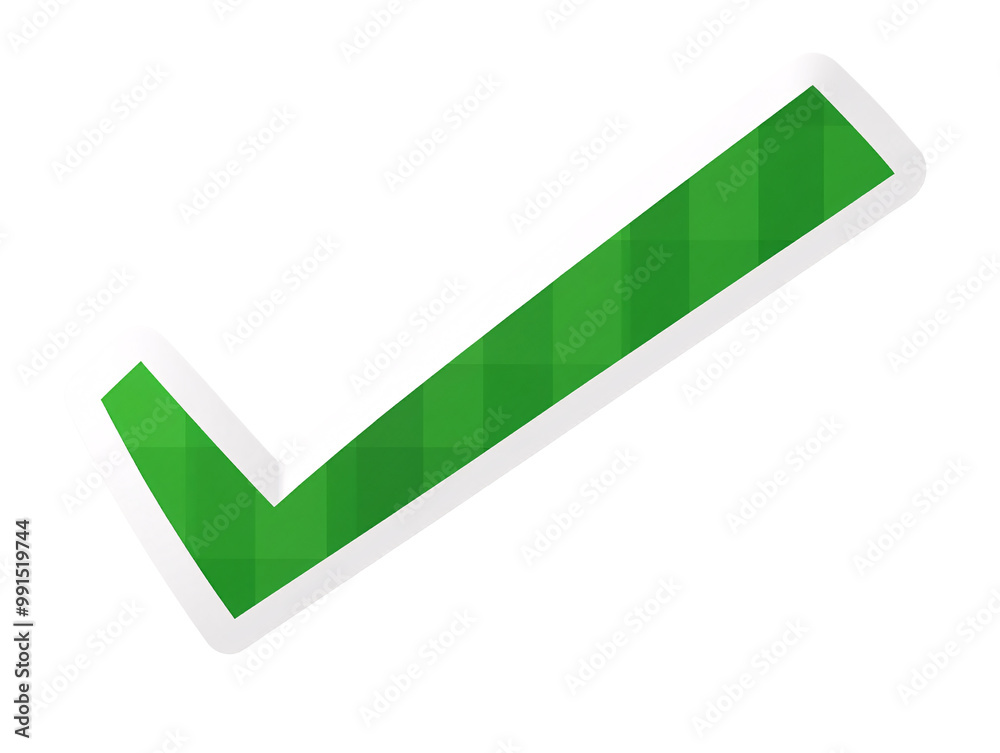 a green check mark with white border a green check mark with white border