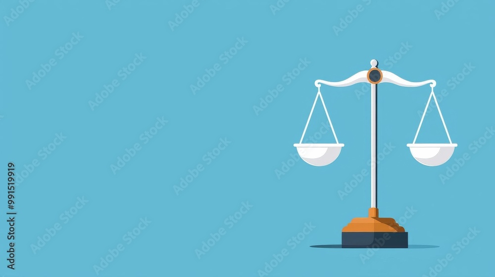 Scales of justice on blue background, symbol of fairness and law. Scales of justice on blue background, symbol of fairness and law.