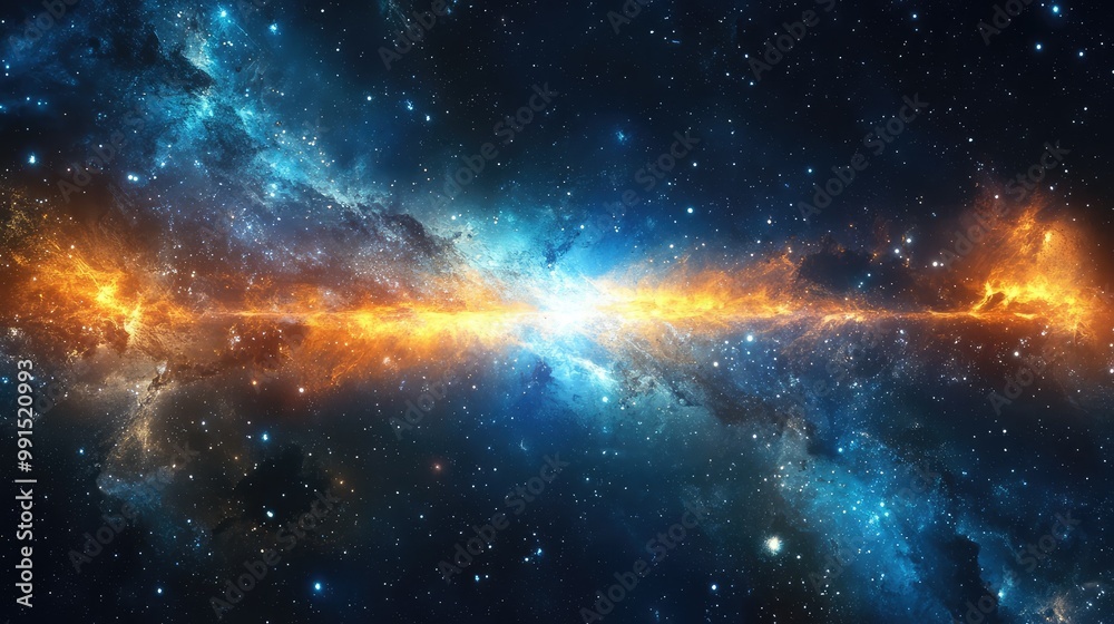 Obraz premium Cosmic radiation map showing varying energy levels across space