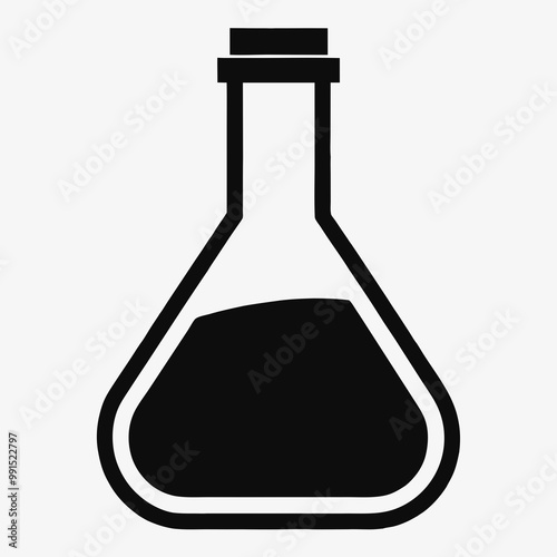 vector illustration of a laboratory flask