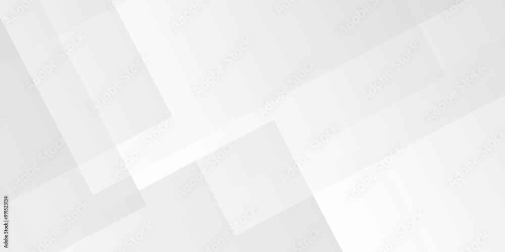 White and gray overlap triangle geometric technology pattern. minimal rectangle randomly arranged white lines transparent background layers overlapping presentation design.