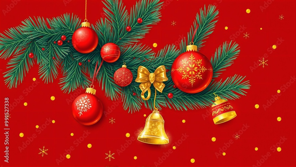 A red background with red and gold decorations, Christmas ornaments, illuminated lights, pine trees, and berry fruits placed
深い緑色の背景に赤とゴールドの装飾やクリスマスオーナメントとイルミネーションライトや松の木ベリーの実、ベルの飾りがおかれている
A red background with red and gold decorations, Christmas ornaments, illuminated lights, pine trees, and berry fruits placed
深い緑色の背景に赤とゴールドの装飾やクリスマスオーナメントとイルミネーションライトや松の木ベリーの実、ベルの飾りがおかれている