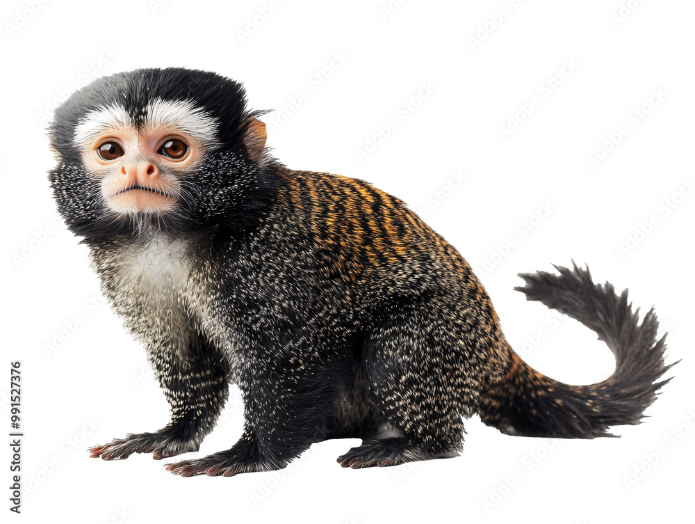 a small black and orange monkey a small black and orange monkey