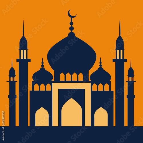 taj mahal vector illustration