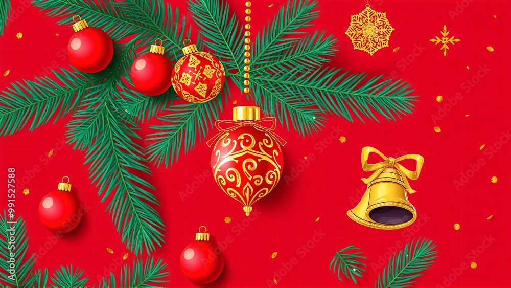 A red background with red and gold decorations, Christmas ornaments, illuminated lights, pine trees, and berry fruits placed
深い緑色の背景に赤とゴールドの装飾やクリスマスオーナメントとイルミネーションライトや松の木ベリーの実、ベルの飾りがおかれている
A red background with red and gold decorations, Christmas ornaments, illuminated lights, pine trees, and berry fruits placed
深い緑色の背景に赤とゴールドの装飾やクリスマスオーナメントとイルミネーションライトや松の木ベリーの実、ベルの飾りがおかれている
