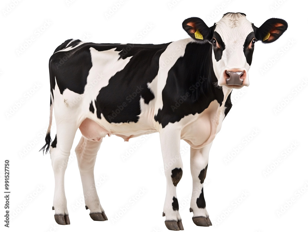 a cow with a white background a cow with a white background