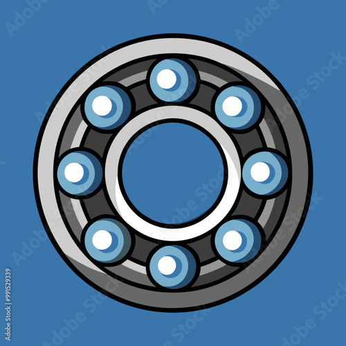 Download Ball Bearing Vector Art Illustration Eps File For Design.