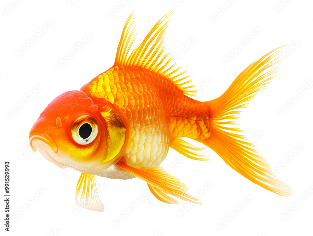 a goldfish with a red head a goldfish with a red head
