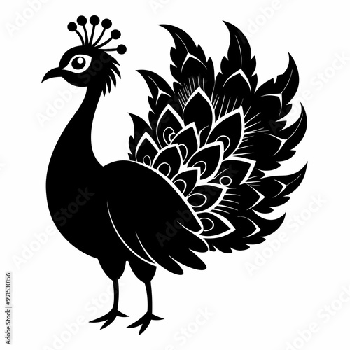 rooster isolated on white background