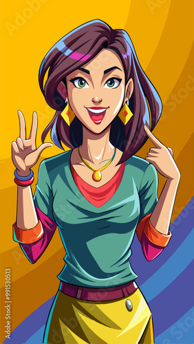 Woman gesturing