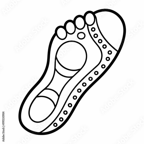 vector illustration of a foot print