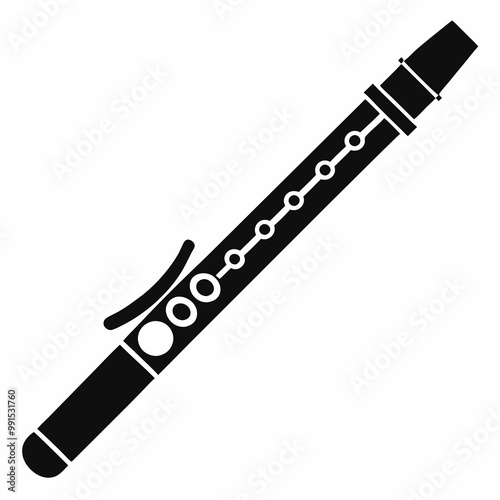 vector illustration of a black and white pencil