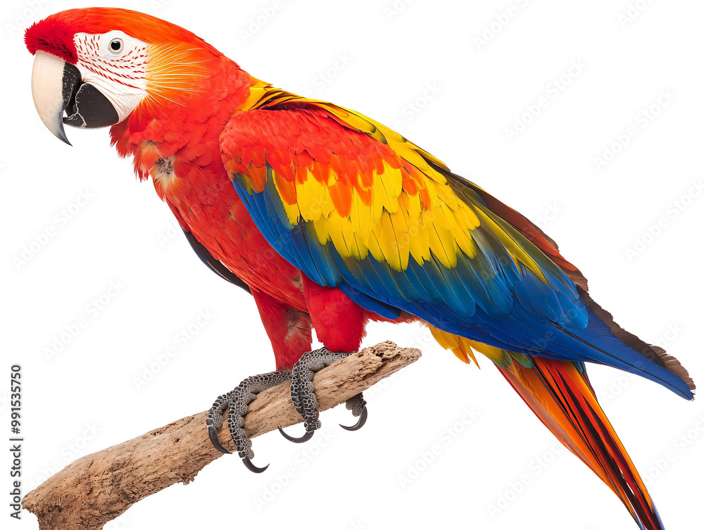 Obraz premium a colorful parrot on a branch