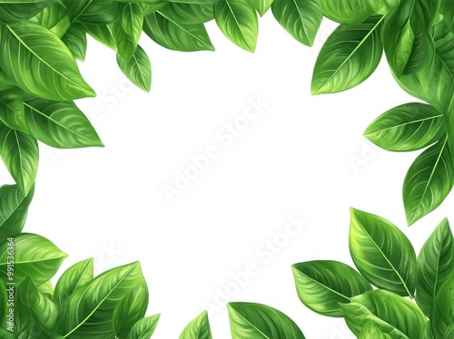 Green Leaves Frame