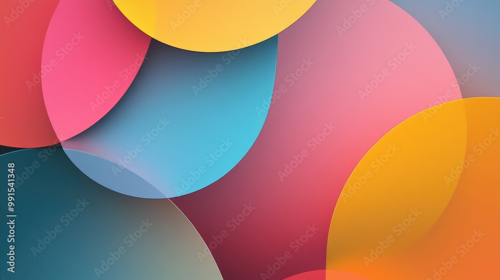 Geometric shapes converging in vibrant gradients Geometric shapes converging in vibrant gradients