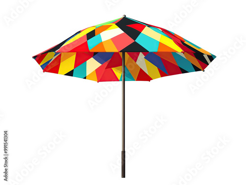 Beach umbrella as element on transparent background