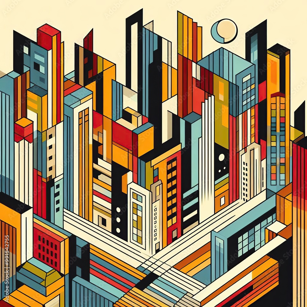 pattern with city buildings pattern with city buildings