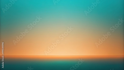 Teal and peach orange gradient background with minimalistic composition and shallow depth of field, serene, soft colors, dreamy, minimal, texture, depth of field, design, soft focus