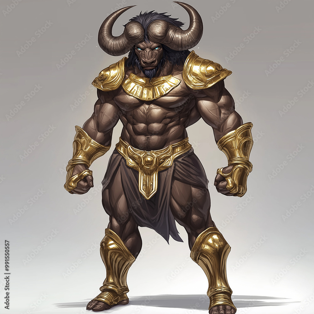 A buffalo character for slot game, video game, mobile game, Illustration A buffalo character for slot game, video game, mobile game, Illustration