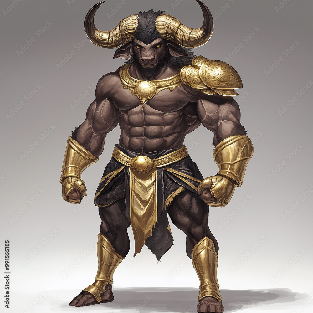 A buffalo character for slot game, video game, mobile game, Illustration A buffalo character for slot game, video game, mobile game, Illustration