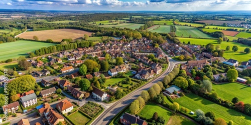 Aerial view of Collier Street village and countryside in Kent, UK, rural, aerial, landscape, village, Collier Street, Kent