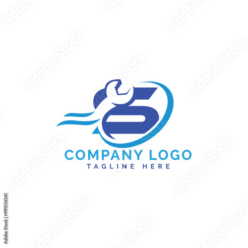 Initial S with construction and Repair logo vector, Letter S logo design template